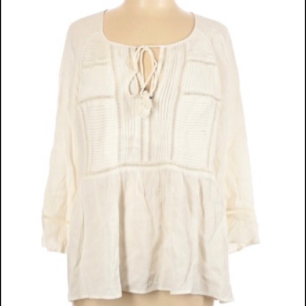 White lace shirt